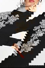 Beaded shoulder mini dress with sculpted fit