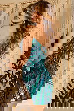 Geometric sequin beaded dress with sweetheart neckline