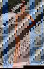 nude embellished sexy prom dress 46047