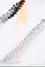 backless white and gold fitted dress 46058