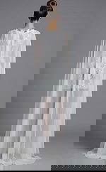 short fitted dress with cape in the back 46072