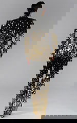 Sequin detailed pantsuit with fitted structured silhouette