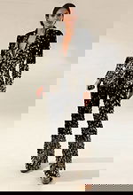 Embellished pantsuit with tailored sequin jacket