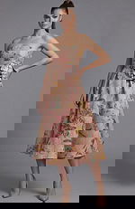 strapless pleated skirt mob dress 46241