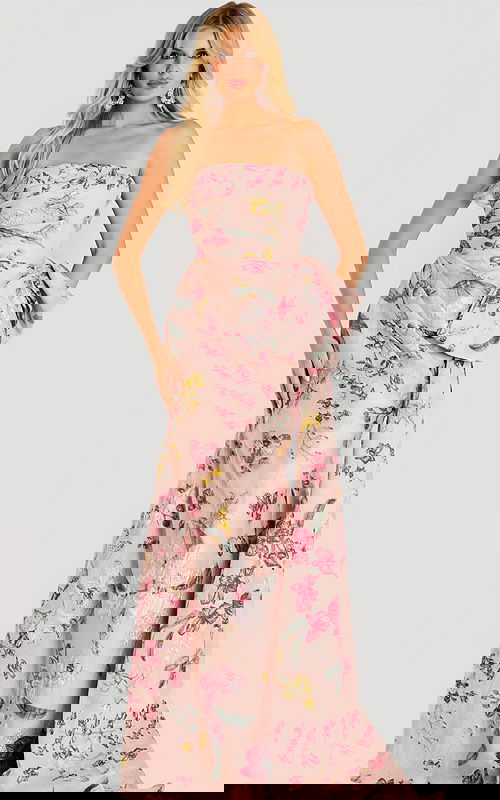 straples print floral dress 46242