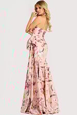 strapless pink floral dress 46242