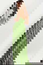 Strapless Ruffled Chiffon Gown With Floral Detail 46379 - Image 2