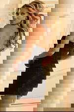 strapless black dress with keyhole 46488