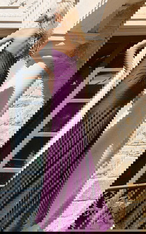 back of mermaid purple dress 46489