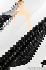 full view of strapless ball gown 46580