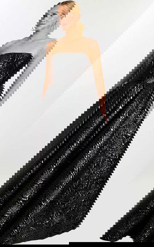 full view of strapless ball gown 46580