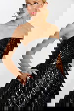 strapless black ball gown 46580