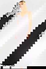 full view of fitted black dress 46589