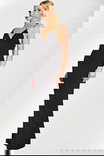 V neckline backless contemporary dress 46589