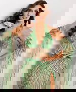 Glamorous sheath gown with open back