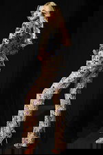 Elegant embellished jumpsuit with sparkling sequins and floral beadwork