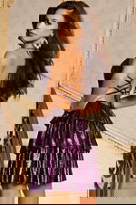 metallic backless short dress 46598