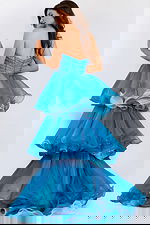 back of A line tiered dress 46614