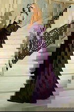 mermaid velvet dress with bow detail in the back 46642