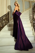 mermaid velvet dress with bow detail in the back 46642