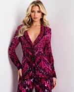 Model wearing Jovani dress 46645.