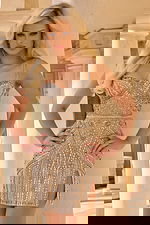 embellished sleeveless dress 46646