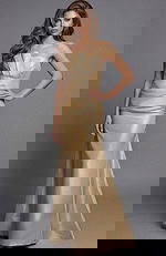 strapless pleated bodice taffeta dress 46673