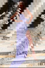 Shimmering evening dress with structured bodice