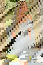 back of simple fitted short wedding dress 46733