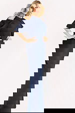 Cold shoulder gown with draped sleeves and jeweled neckline, designed in a sleek fitted silhouette for an elegant and timeless evening look.