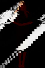 off the shoulder white dress 46743