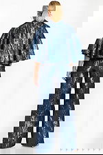 back view of jumpsuit with cape 46782