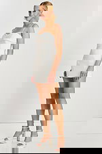 fitted sleeveless short dress 46840