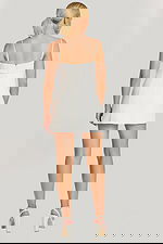 back veiw of embellshed fitted mini dress 46840