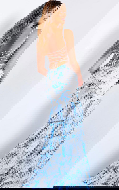 backless floral dress 46873