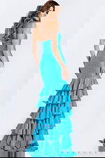 Ruffle Layered Trumpet Prom Dress In Shimmer Fabric