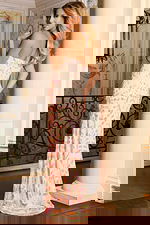 strapless mermaid floral print dress 46938