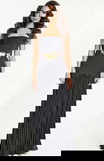 strapless pleated dress 47000