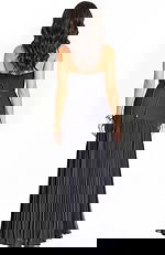 back of black pleated dress 47000