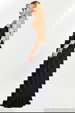 side veiw of black contemporary dress 47000