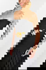 strapless fit and flare contemporary dress 47000