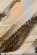 strapless tiered high slit dress 47030