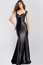 satin black dress 47061