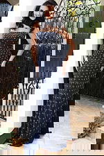 navy strapless embellished dress 47088