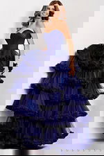 corset bodice navy tulle dress 47139