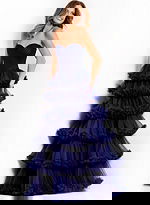 strapless sweetheart neckline layered dress 47139