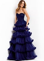 strapless sweetheart neckline layered dress 47139
