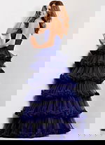 tulle navy ball gown 47139