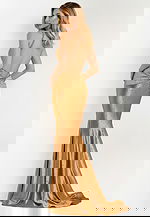 backless gold dress 47151