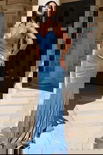 Glamorous beaded mermaid dress with cross-back and open design